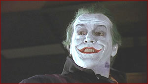 Jack Nicholson interpretando o Coringa